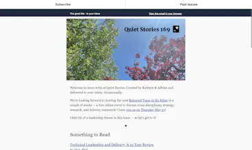 Quiet Stories Newsletter gallery image