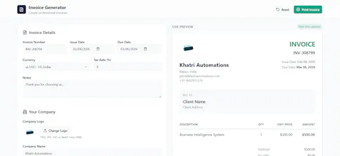 The Free Invoice Generator gallery image