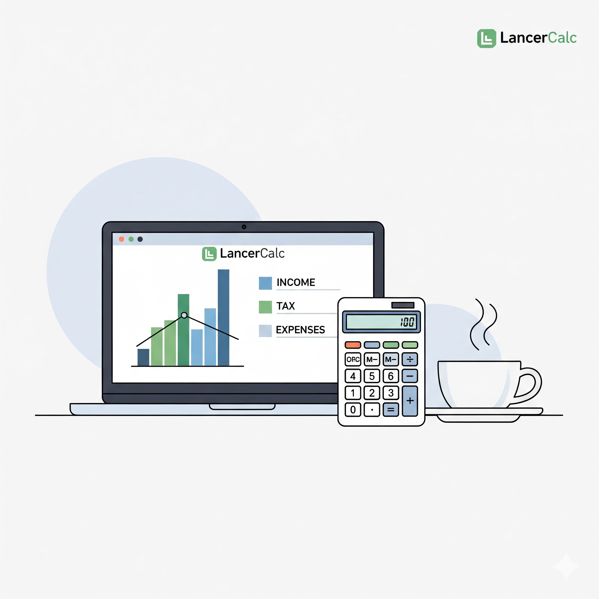 LancerCalc - Product Hunt launch logo and brand identity