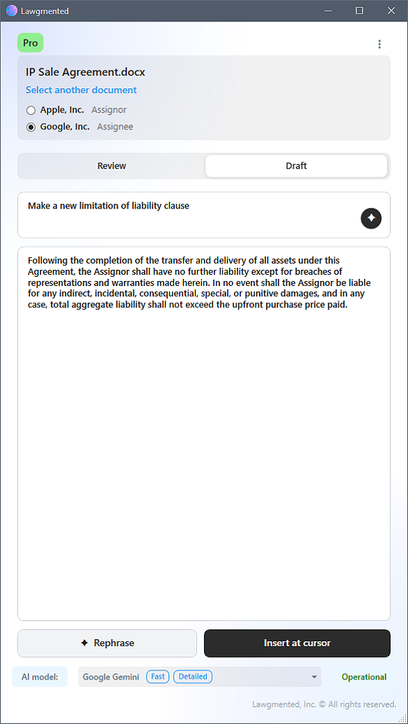 Lawgmented - Screenshot 2 showing product features and functionality