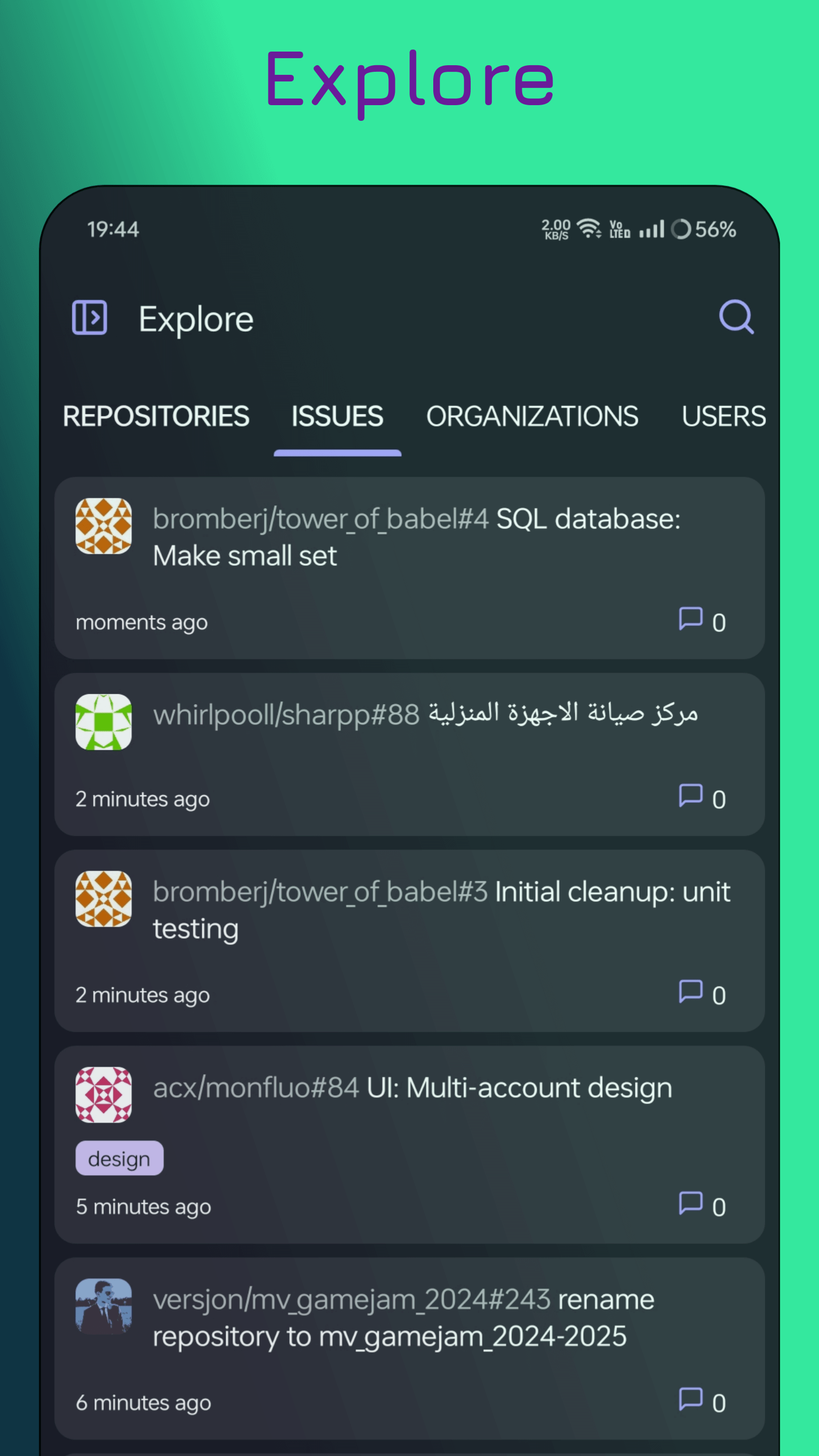 Média Gitnex - Application Android pour Forgejo et Gitea 2