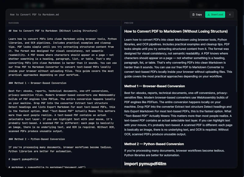 PDFtoMD screenshot 3