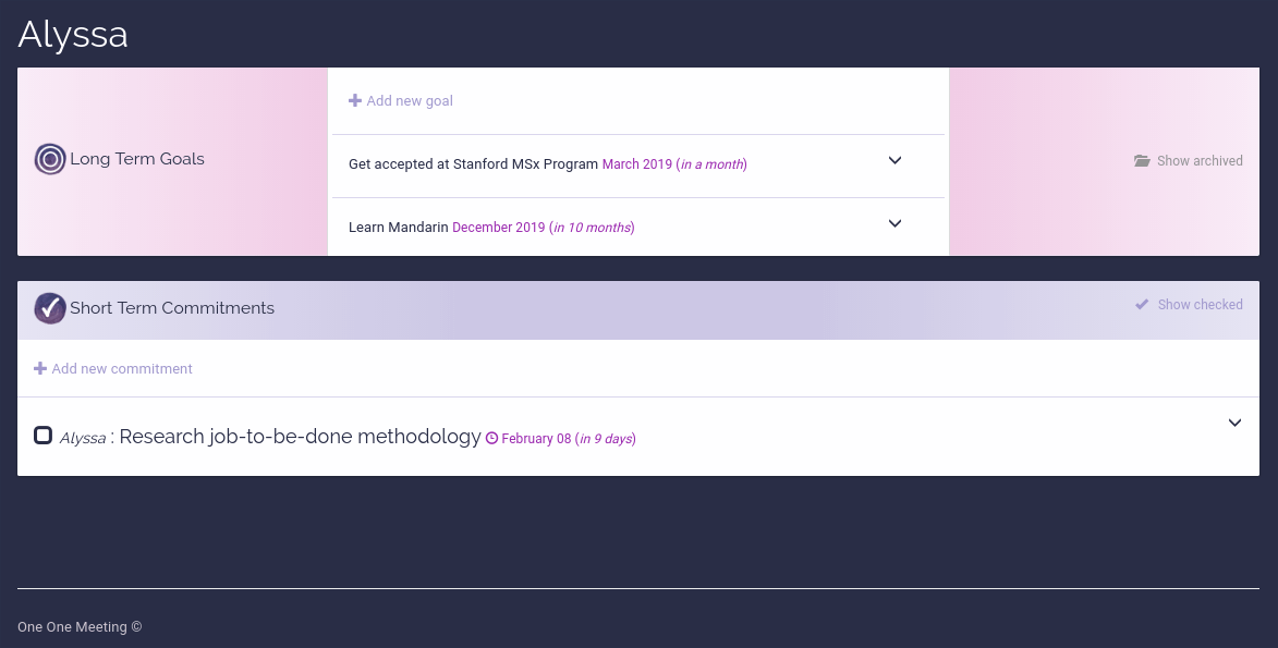 One on One Meeting gallery image