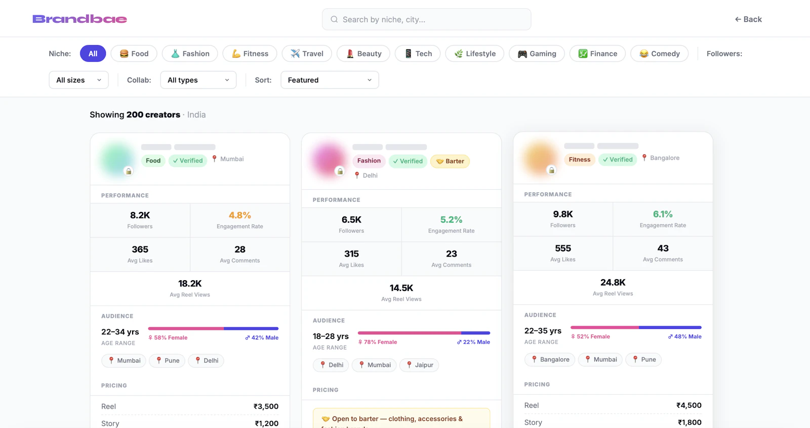 Brandbae — India's Creator Marketplace screenshot 1