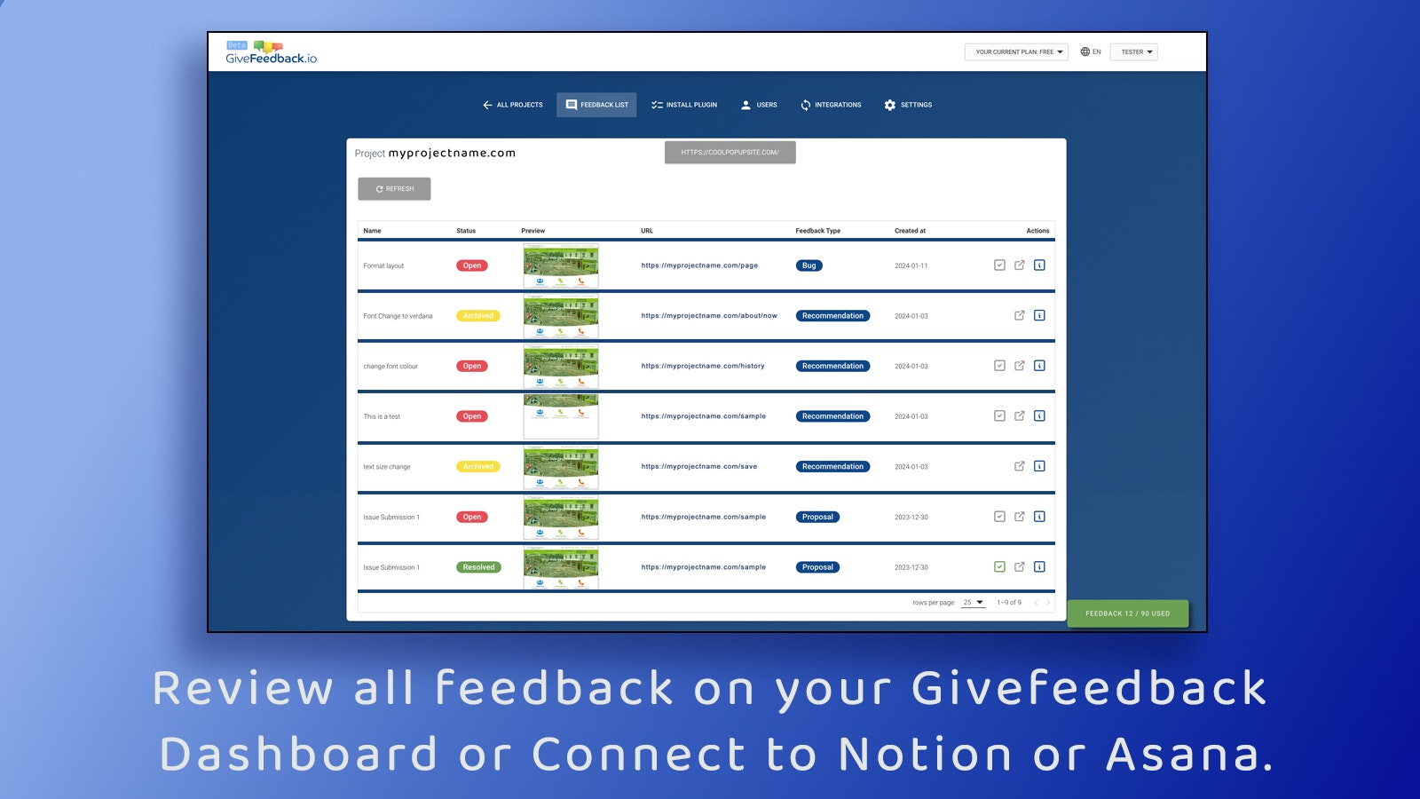 GiveFeedback.io - Web Tasarımcısı'nın hata test aracı, test süresini% 50 azaltır medya 8
