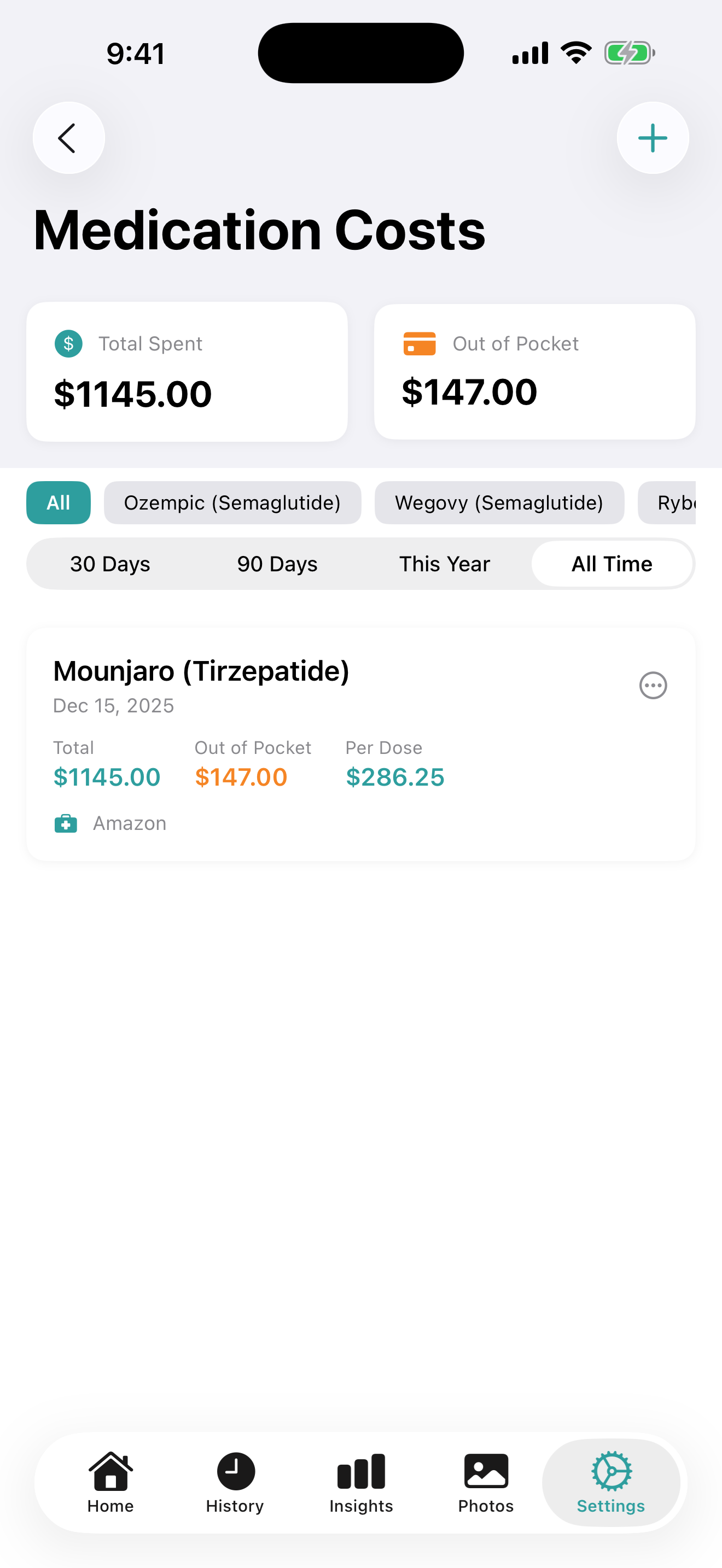 Gilly - the Smart GLP-1/Peptide Tracker - Screenshot 4 showing product features and functionality