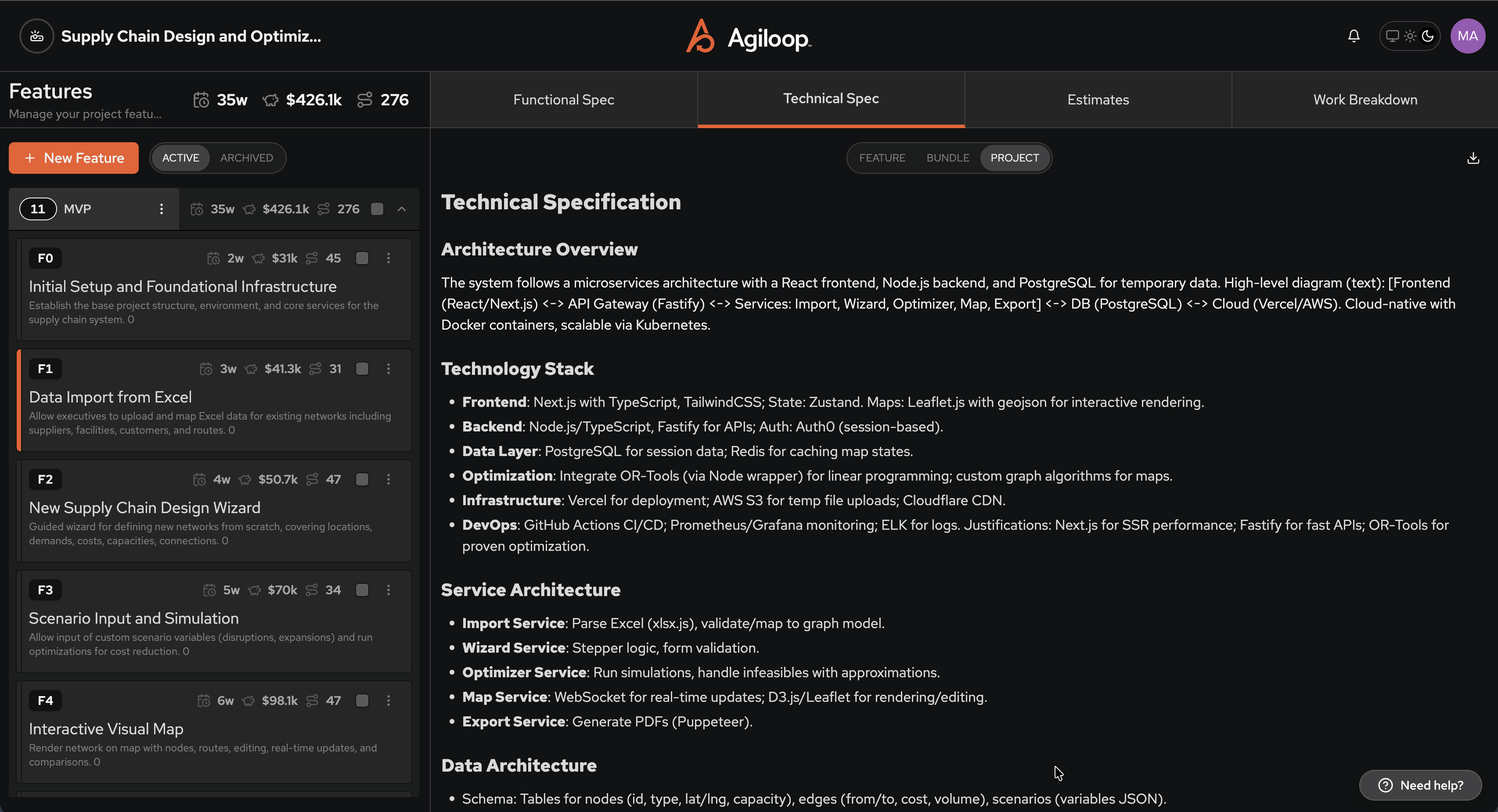 Agiloop INVENT - Screenshot 4 showing product features and functionality