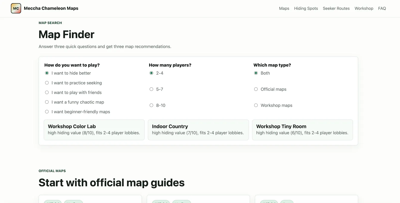 Meccha Chameleon Map Guide screenshot 2