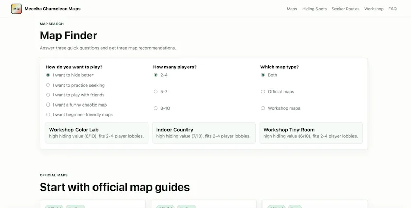 Meccha Chameleon Map Guide screenshot 2