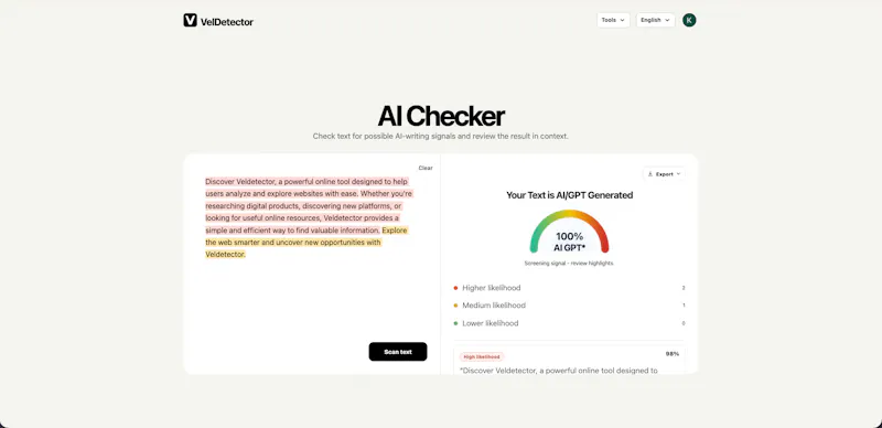 veldetector screenshot 5