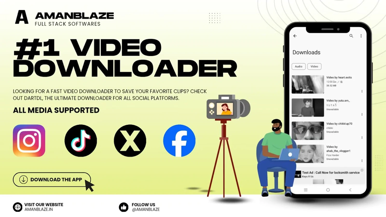 DartDL: Video & Audio Download screenshot 1 (video preview)