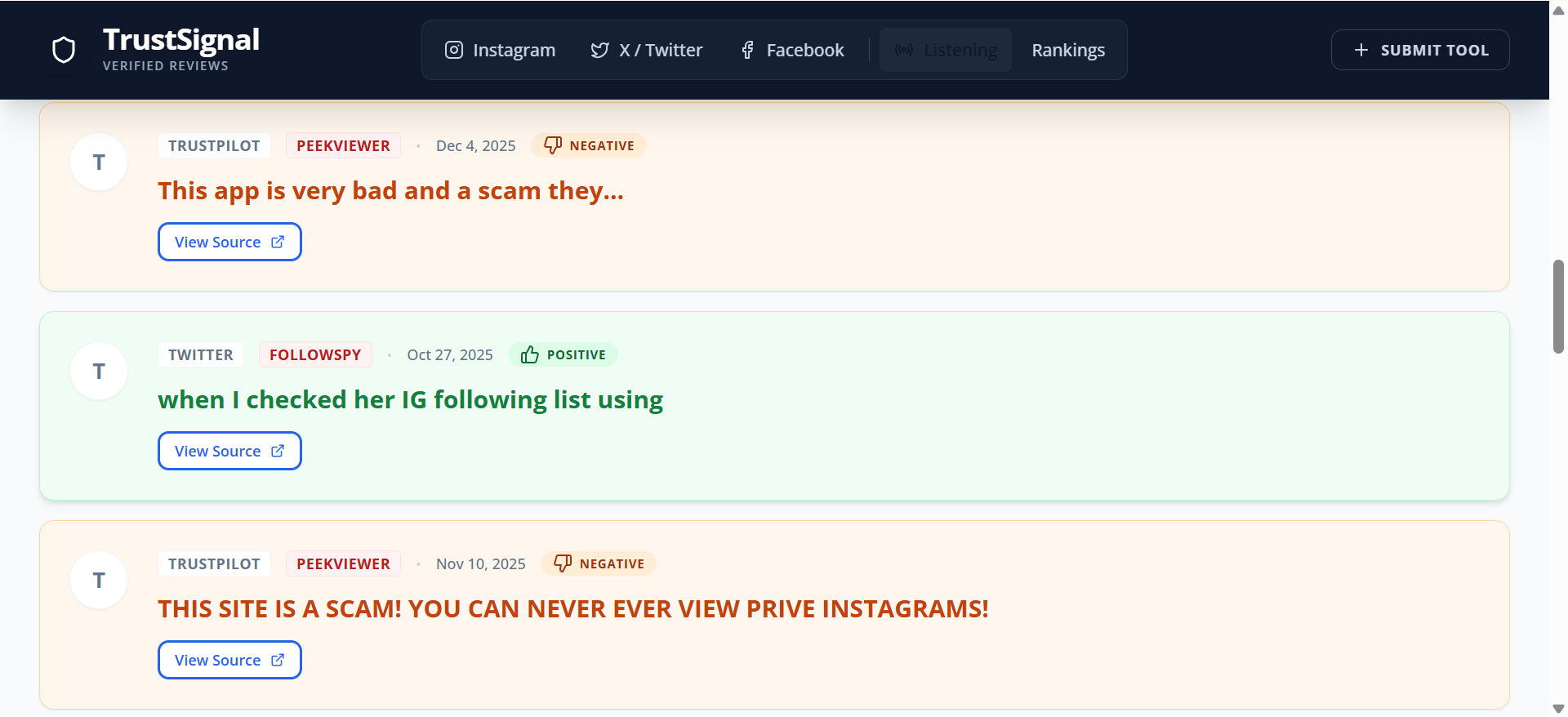 TrustSignal - Screenshot 3 showing product features and functionality