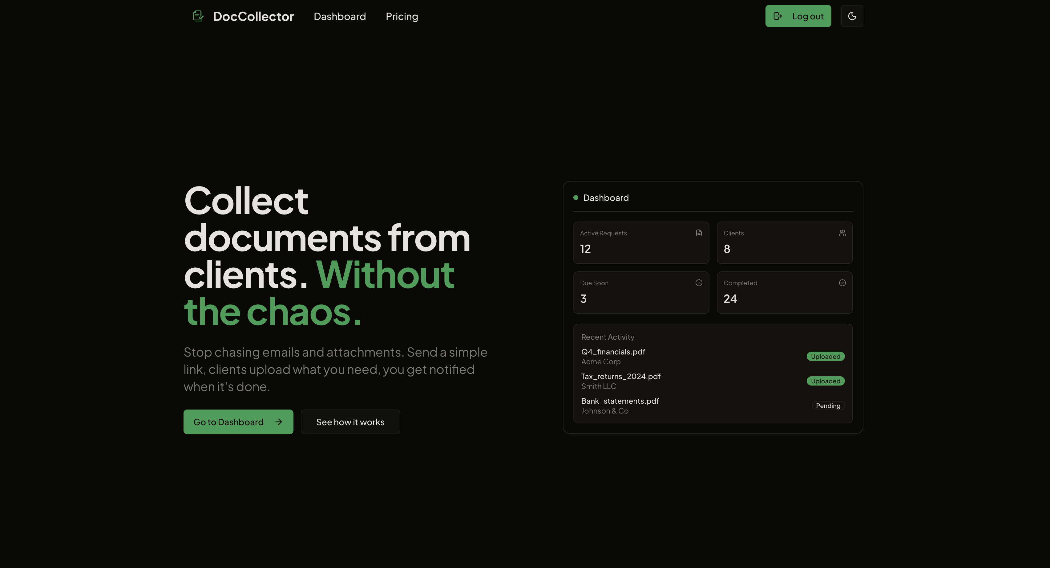 DocCollector - Main product screenshot demonstrating key features and user interface