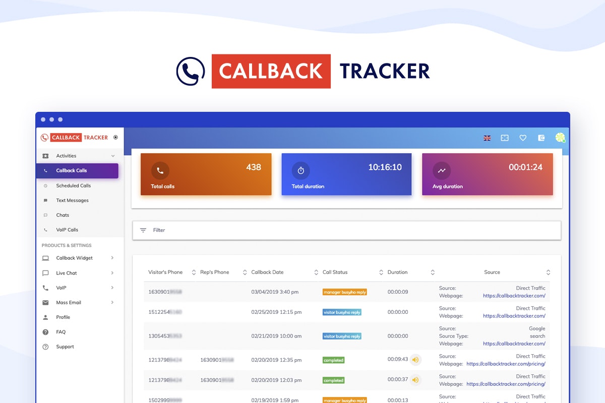 Callback Tracker gallery image