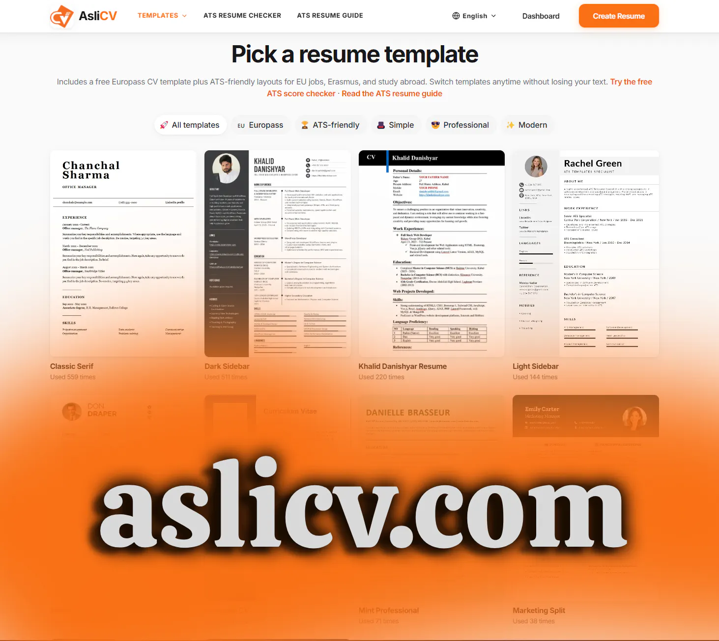 AsliCV gallery image