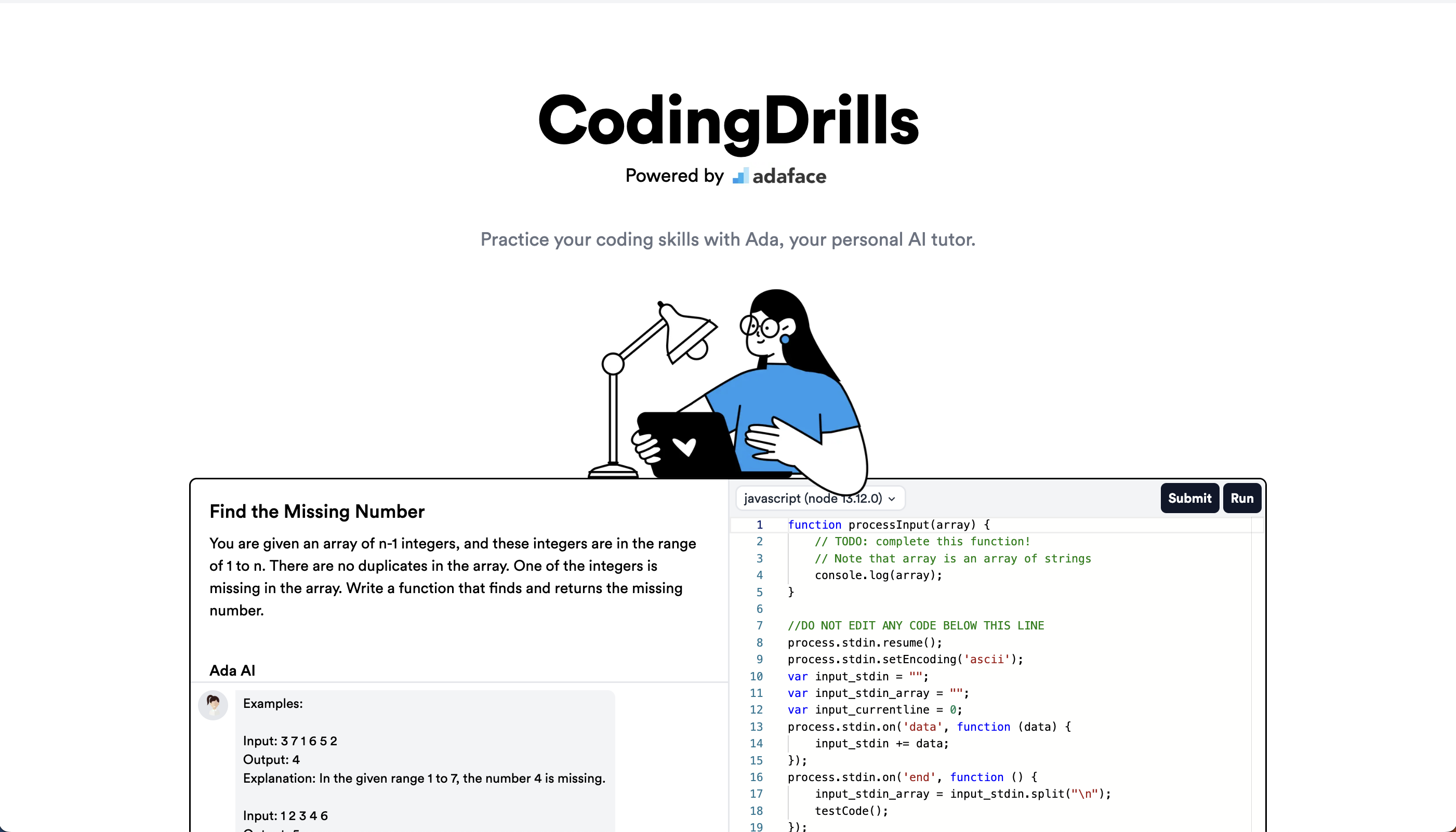 startuptile CodingDrills-Practice your coding skills with Ada your personal AI tutor