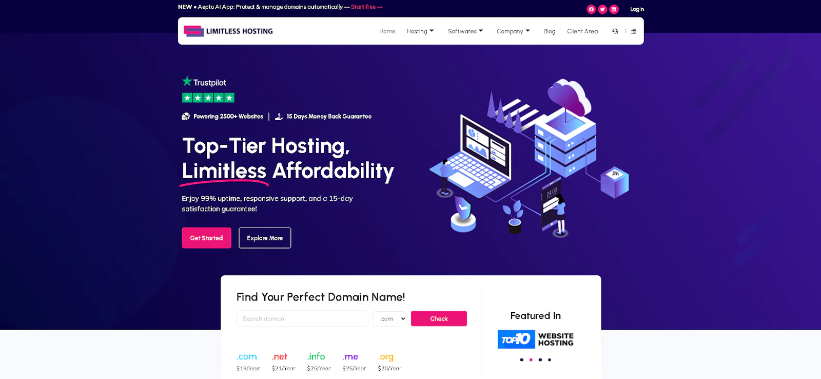 Limitless Hosting screenshot 1