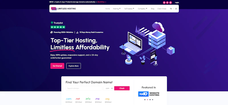 Limitless Hosting screenshot 1