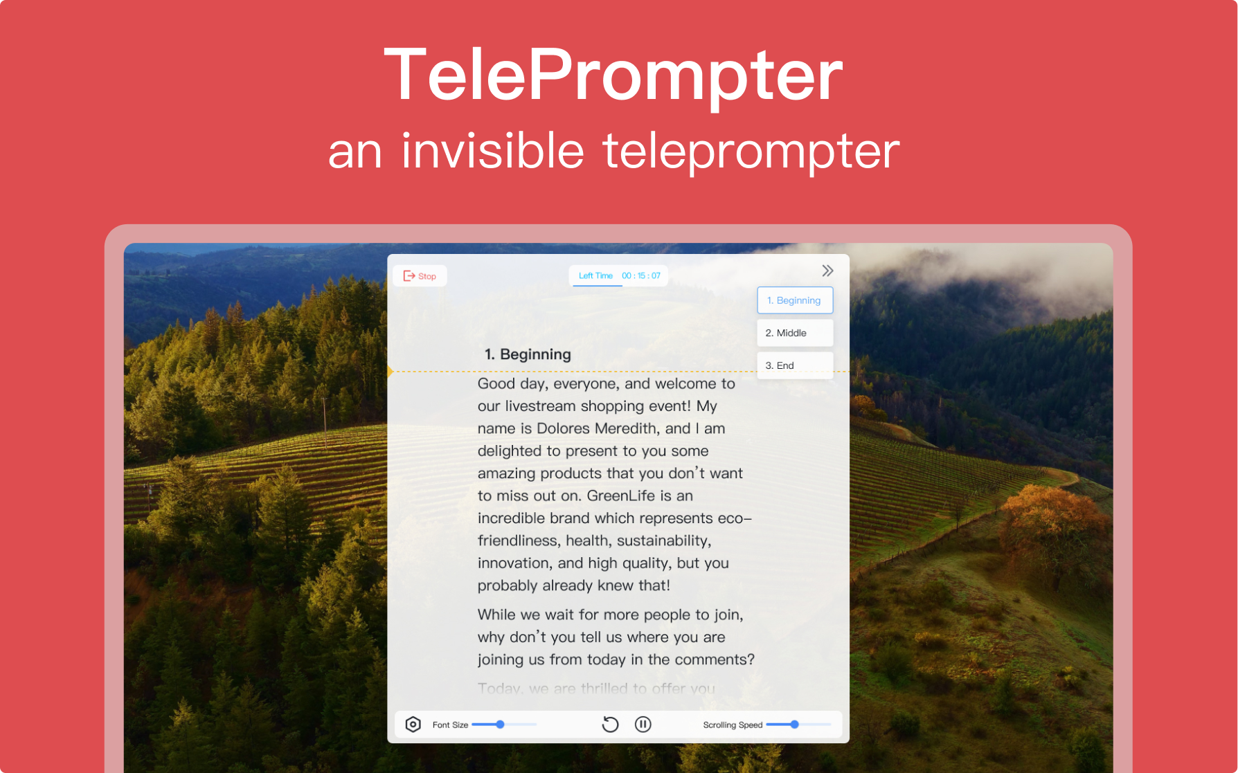 startuptile FlowPrompter-A simple and transparent teleprompter