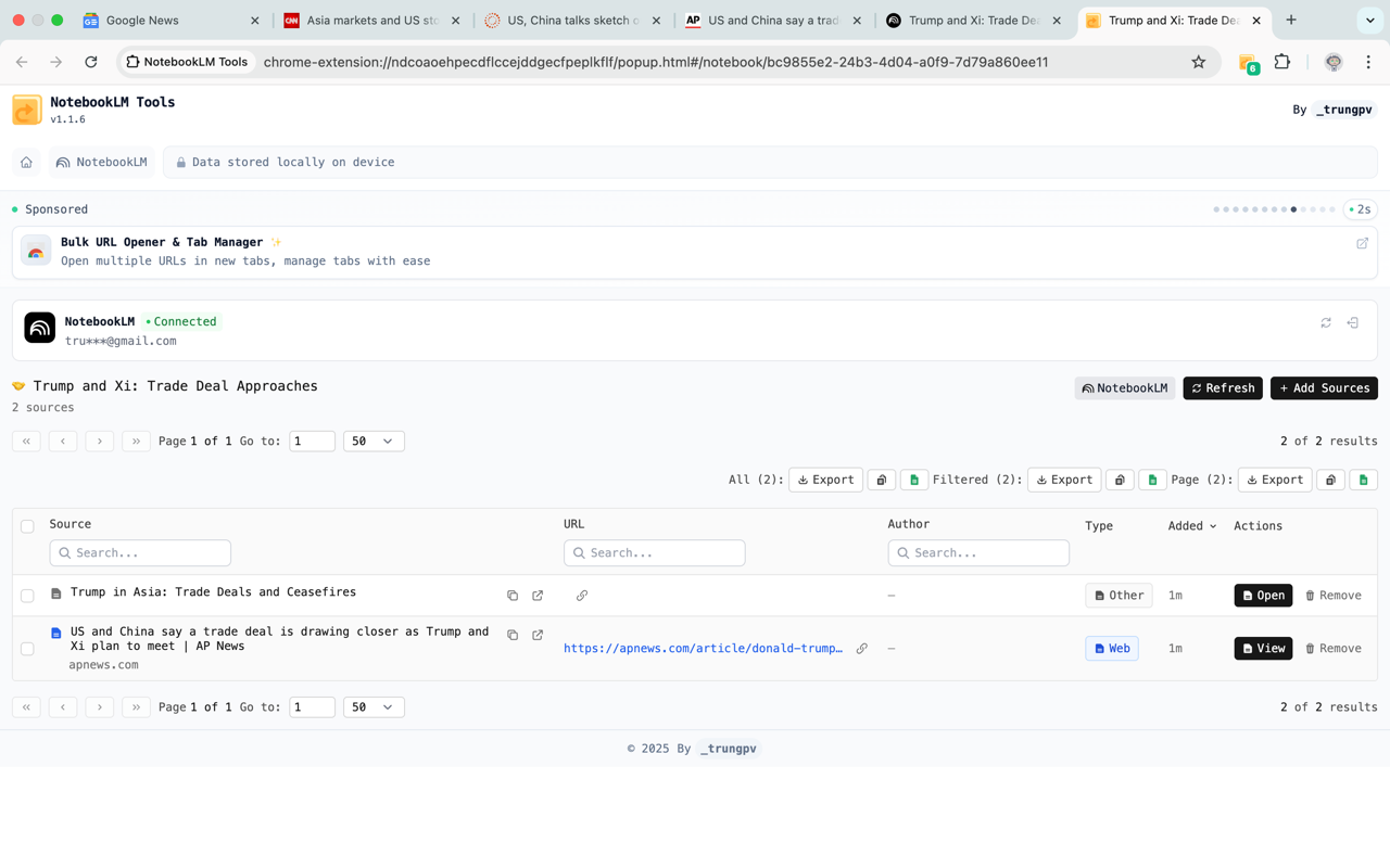 NotebookLM Tools Chrome Extension gallery image