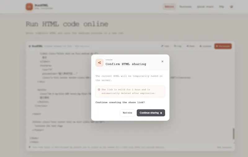 RunHTML - preview and share html page screenshot 3