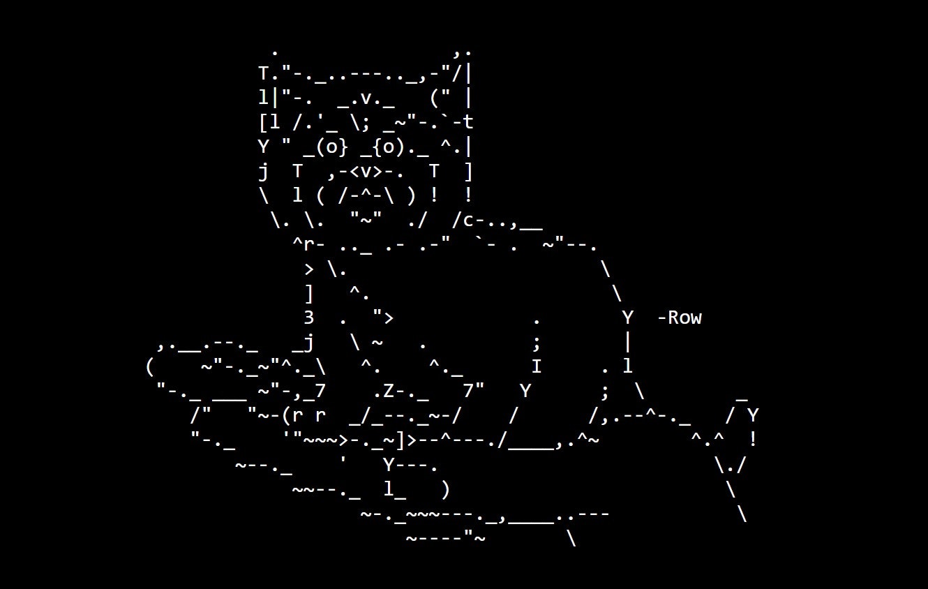 ASCII Cats Artwork created using keyboard symbols and characters