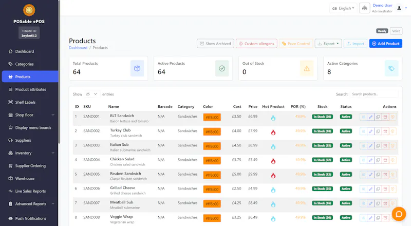 POSable POS - Affordable ePOS Software screenshot 6