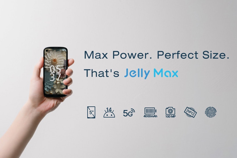 startuptile Jelly Max-The Smallest 5G Smartphone that fits in your palm