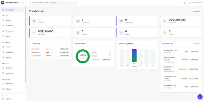 Hi CRM screenshot 2