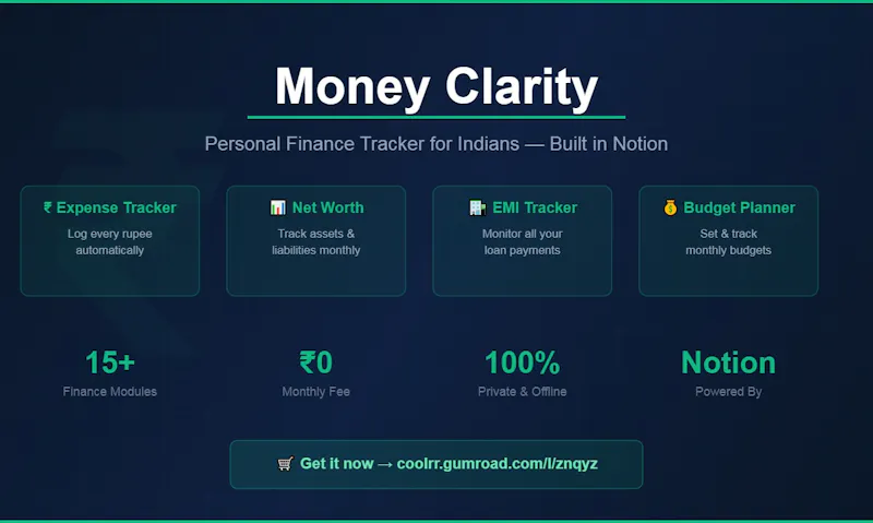 Money Clarity — Notion Finance Tracker screenshot 1