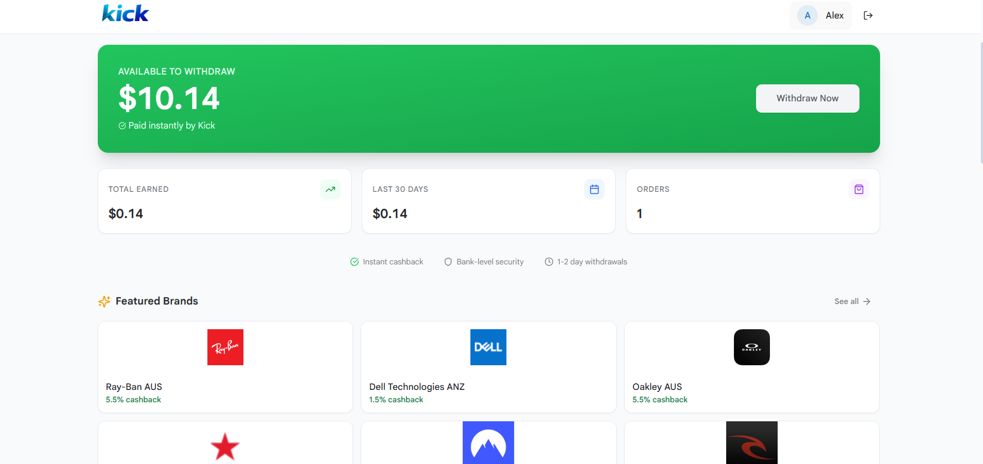 Kick Cashback gallery image