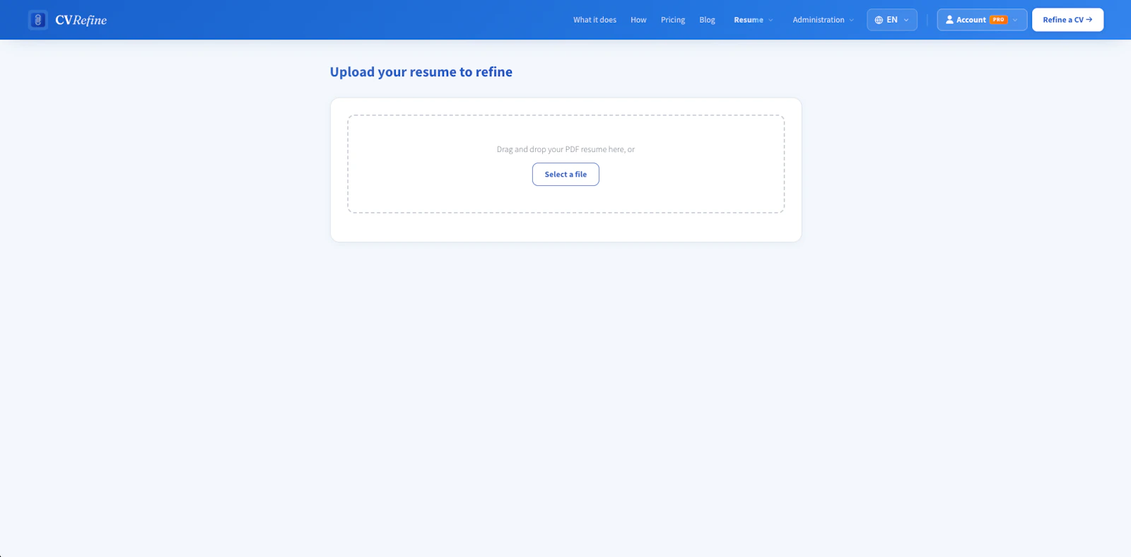 CVRefine screenshot 3