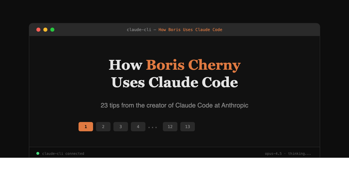 How Boris Uses Claude Code gallery image