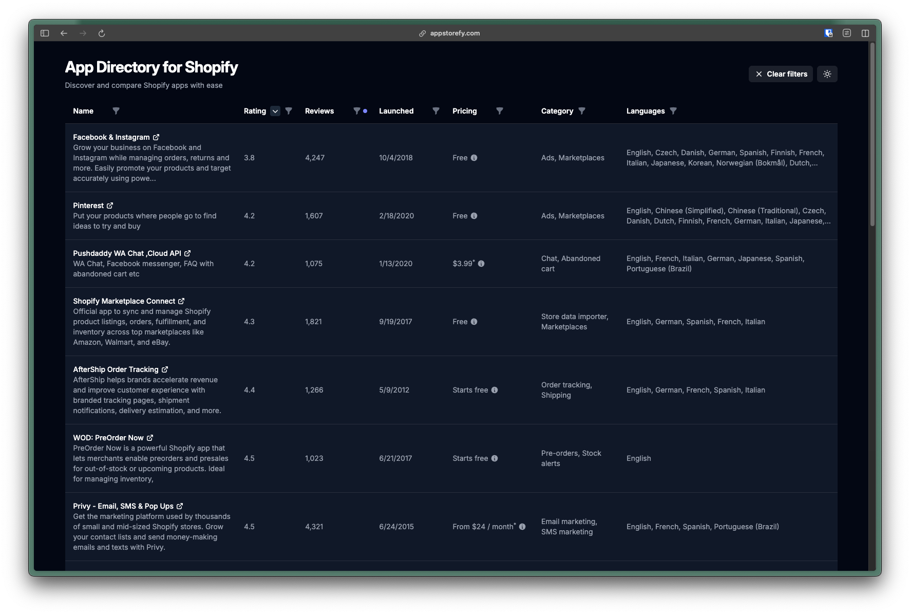 App directory for Shopify gallery image