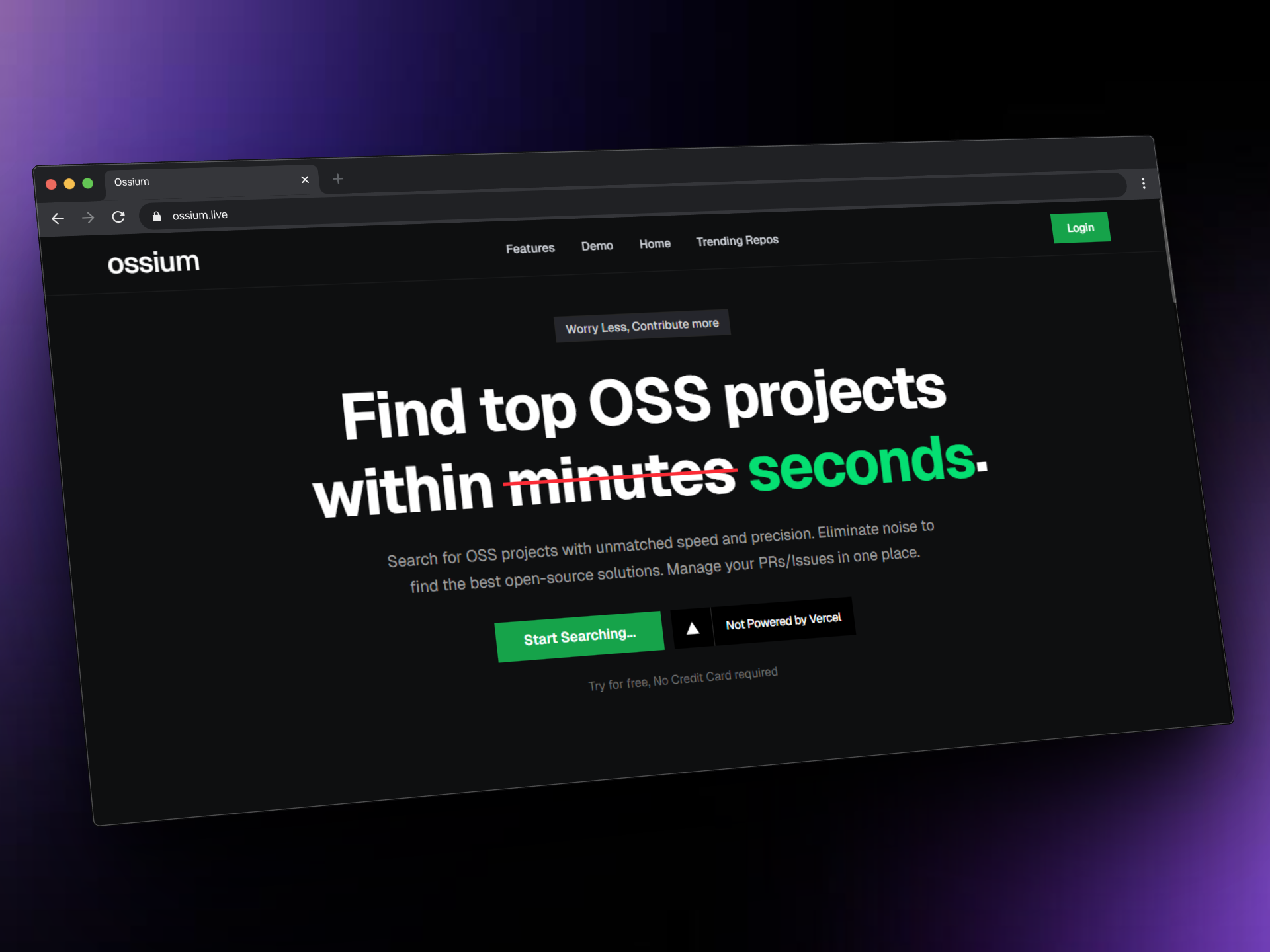 ossium - The True OSS Helper - Screenshot 4 showing product features and functionality