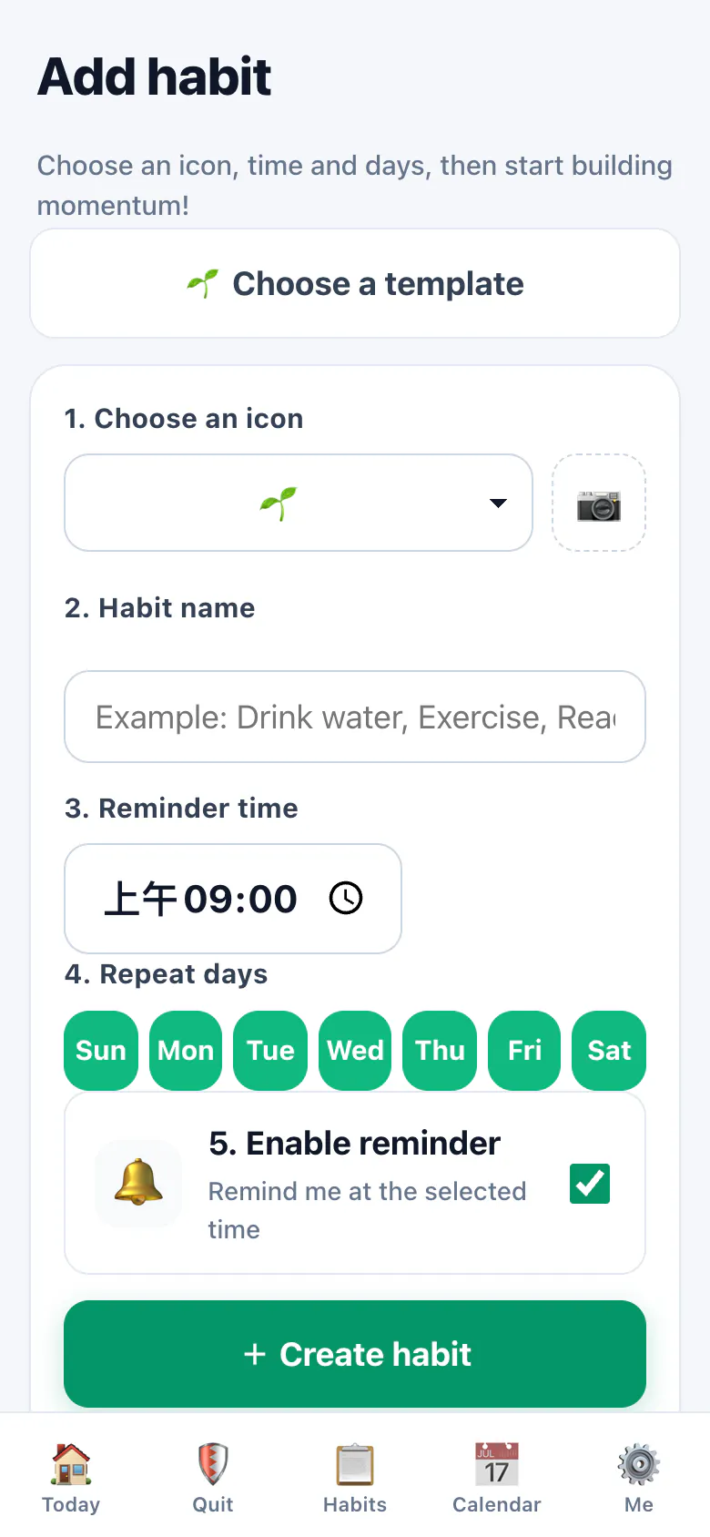 Good Habit: Daily Check-in screenshot