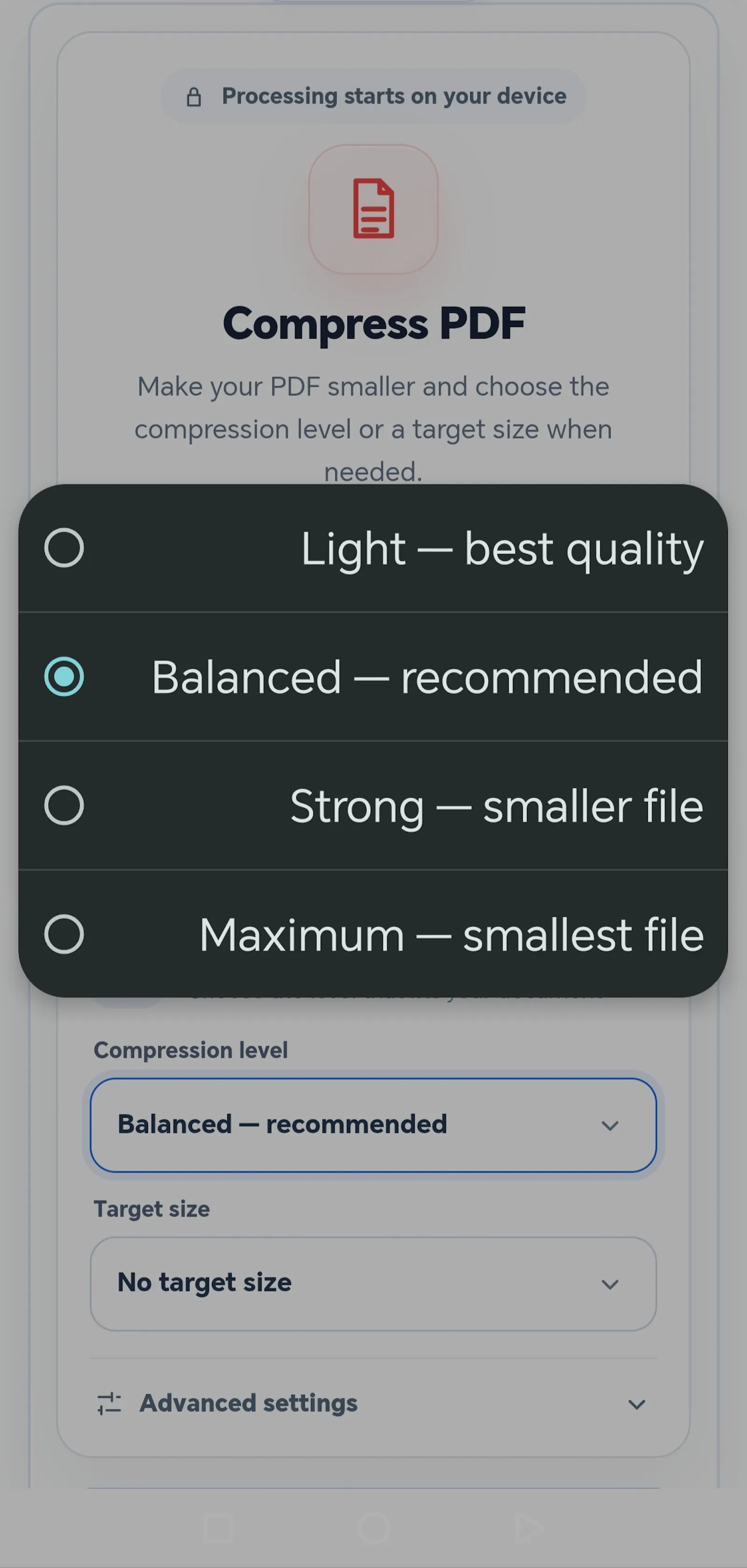 Voymira PDF Compressor screenshot 5