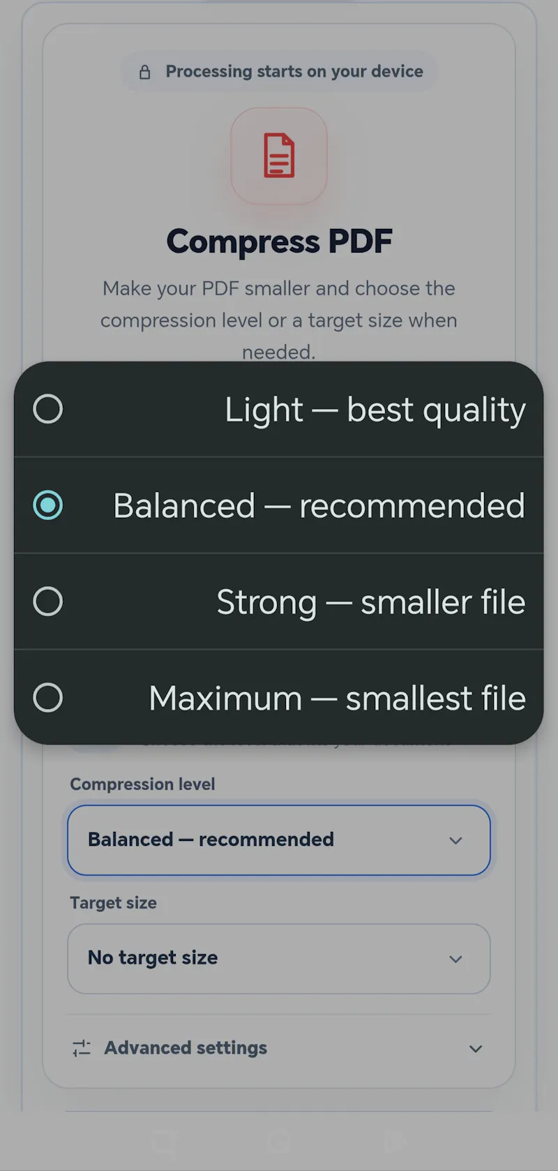 Voymira PDF Compressor screenshot 5