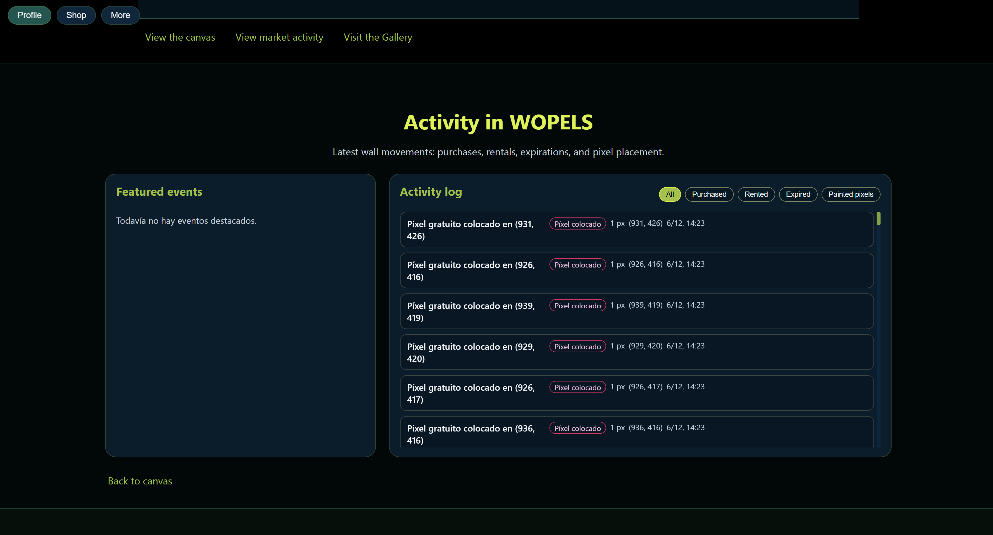 WOPELS - Wall of Pixels - Screenshot 3 showing product features and functionality