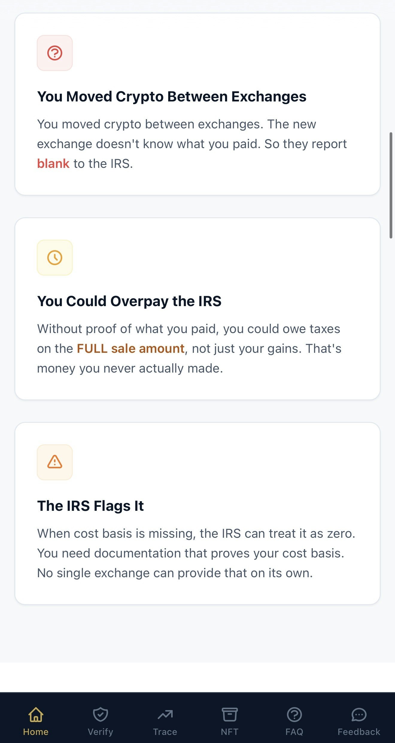 BasisLink Crypto Cost Basis Verification gallery image