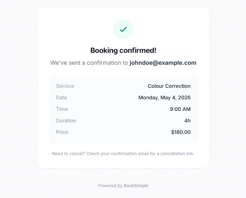 BookSimple by MGS Hosting screenshot 4