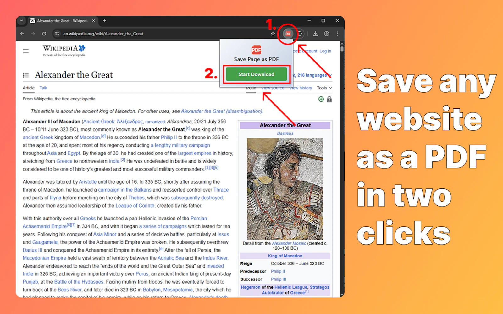 Save Page as PDF screenshot 2