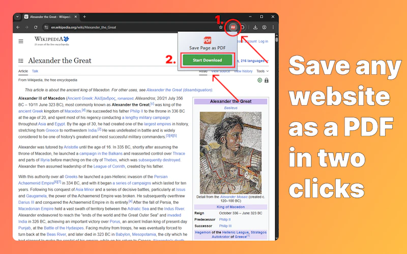 Save Page as PDF screenshot 2