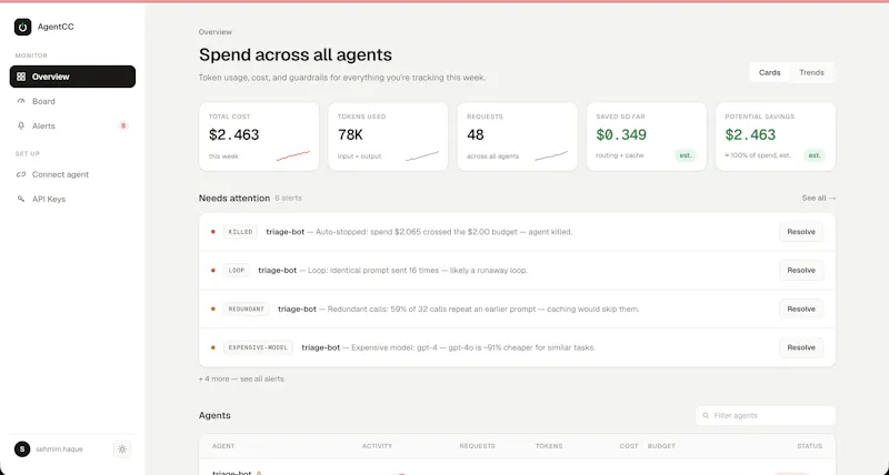 Agent Cost Controller screenshot 2