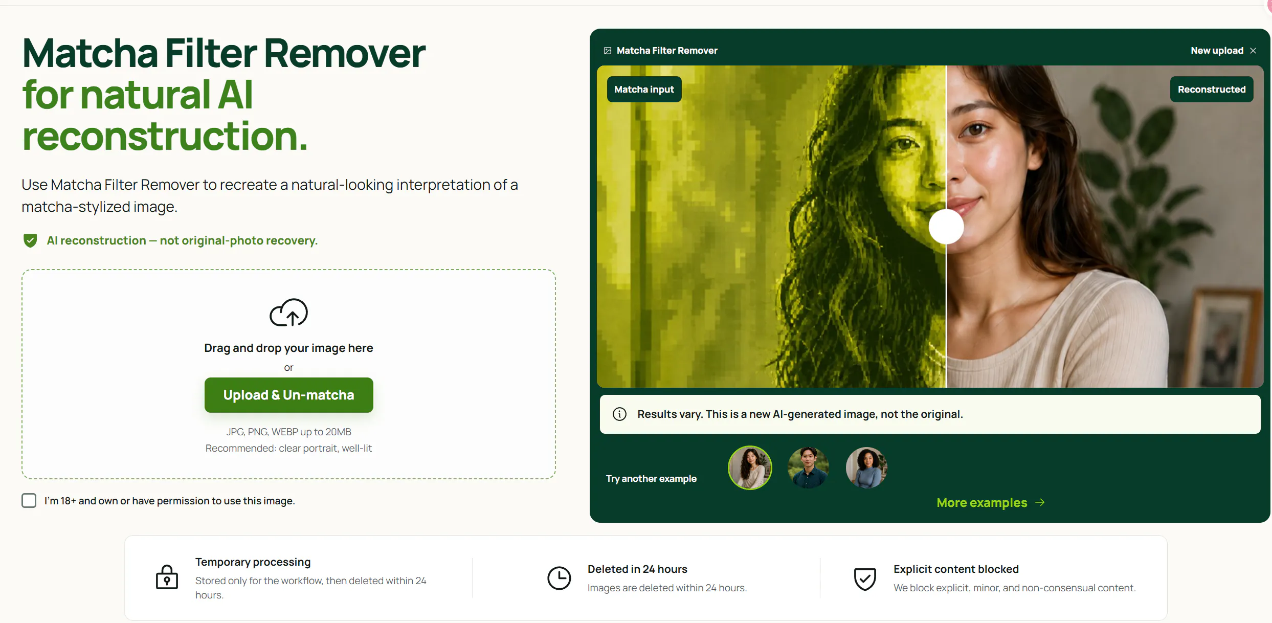 Matcha Filter Remover gallery image