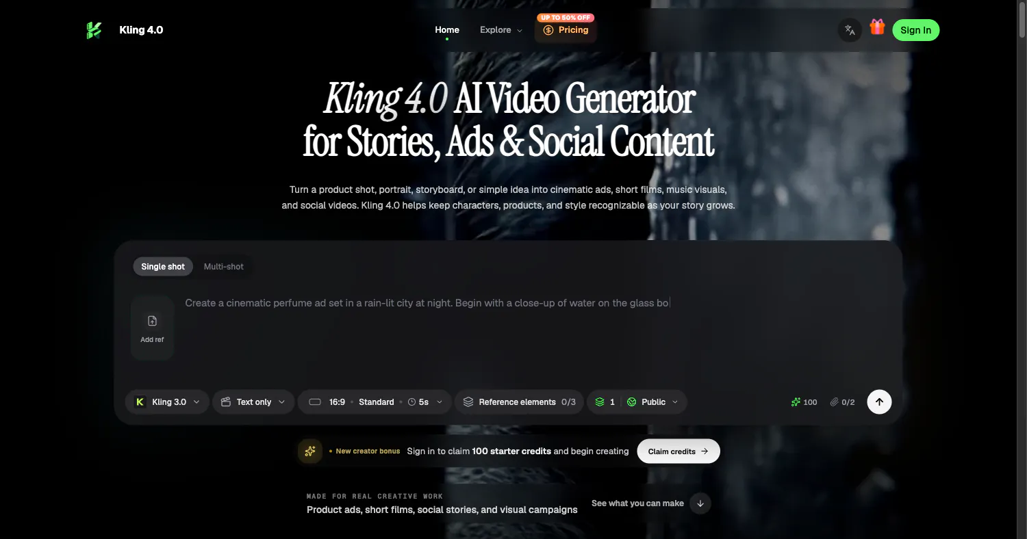 Kling 4.0 gallery image