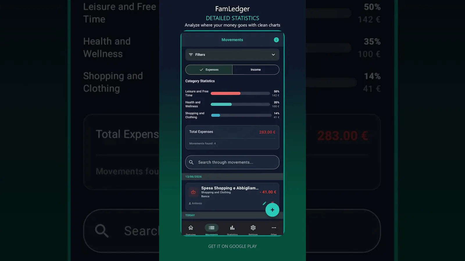 FamLedger: Expense Tracker screenshot 1 (video preview)
