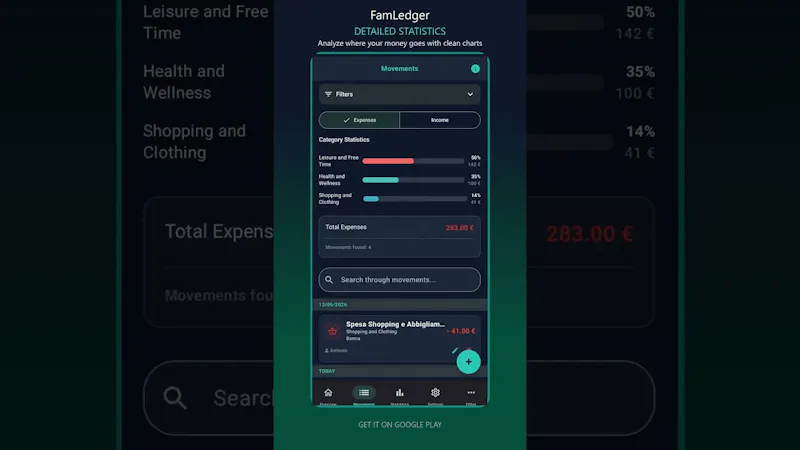 FamLedger: Expense Tracker screenshot 1 (video preview)