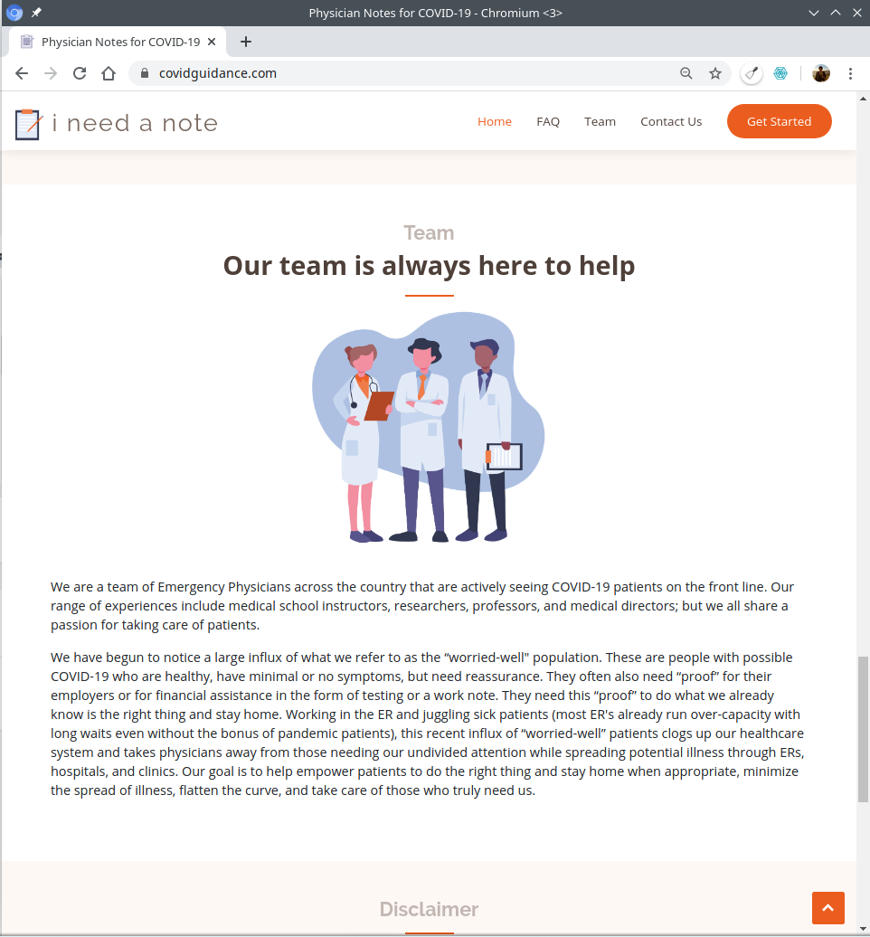 Covid Guidance - Physician Notes gallery image