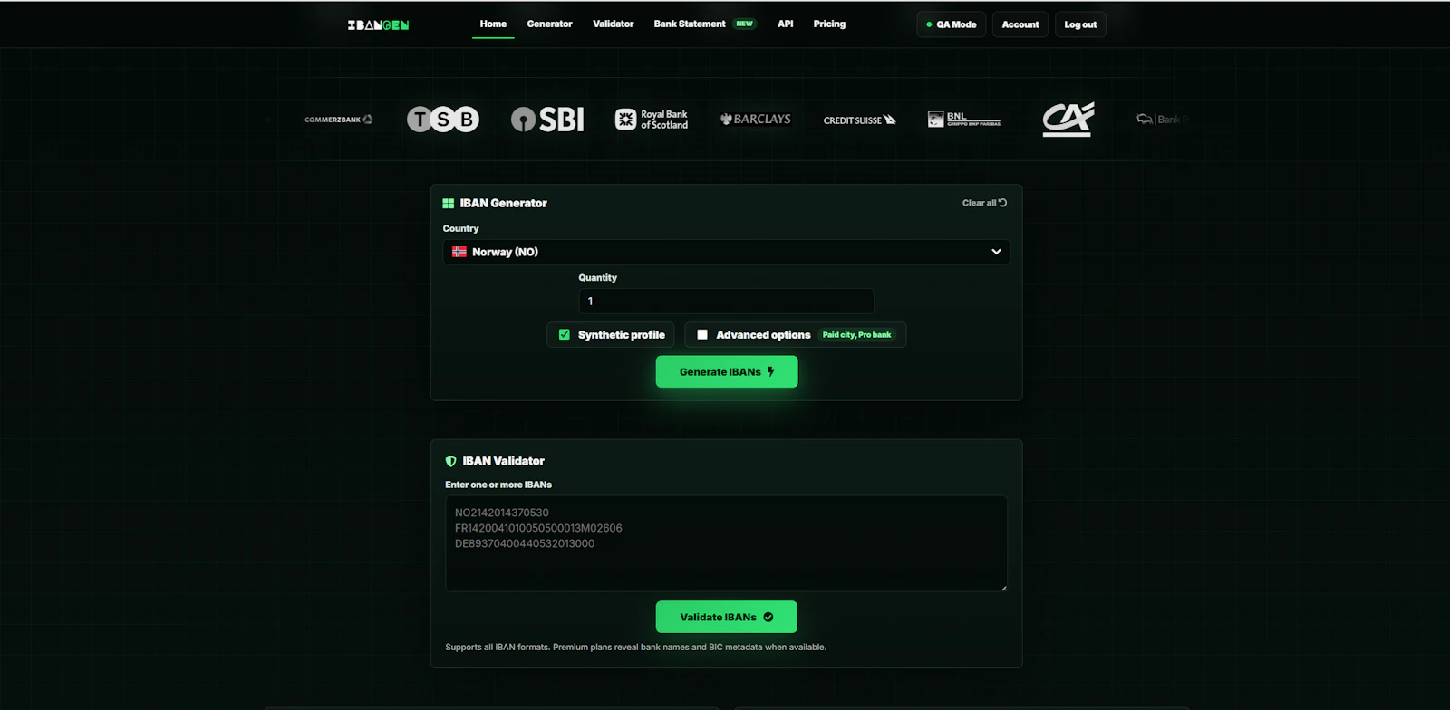IBANgen screenshot 6